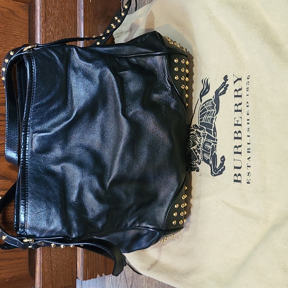 Burberry Lambskin Bridle Studs Small Canterbury Tote Black - Picture 3 of 12